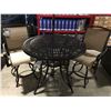 Image 1 : 3 PCE CAST ALUMINUM BAR HEIGHT PATIO TABLE & CHAIR SET
