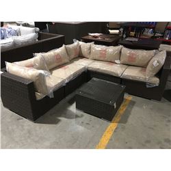 6 PCE OUTDOOR PATIO SECTIONAL SOFA