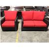 Image 1 : 2 PCE CABANA COAST OUTDOOR PATIO SET (CHAIR SHOWS MINOR DAMAGE TOP RIGHT BACKREST