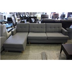 GREY FABRIC SECTIONAL SOFA