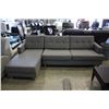 Image 1 : GREY FABRIC SECTIONAL SOFA