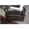 Image 1 : ANTIQUE OAK DEACON'S BENCH - SOME REPAIR NEEDED