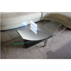 MODERN METAL & GLASS COFFEE TABLE