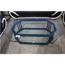 5' GLASS & METAL COFFEE TABLE
