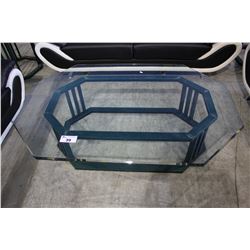 5' GLASS & METAL COFFEE TABLE