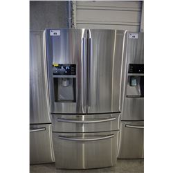 33" STAINLESS STEEL SAMSUNG FRENCH DOOR FRIDGE WITH COOLING DRAWER, BOTTOM FREEZER AND WATER/ICE