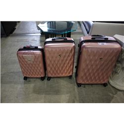 3 PIECE HEYS PINK LUGGAGE BAG COLLECTION