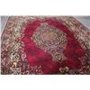 Image 3 : RED FLORAL PATTERNED AREA RUG - 8'6 X 11'7