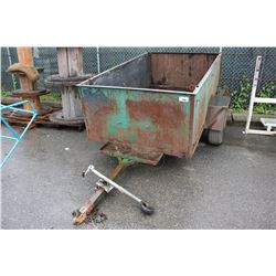 SINGLE AXLE UTILITY TRAILER *NO REGISTRATION, PARTS ONLY, NOT ROADWORTHY*