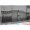 Image 1 : 20' HEAVY DUTY BI-PARTING WROUGHT IRON DRIVEWAY GATE
