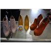 Image 1 : 3 PAIRS OF HIGH HEELS - PINK, YELLOW & ORANGE (SIZE 37)