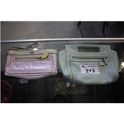 PURPLE COACH CLUTCH #J0826-13166 AND MINT GREEN DESIGNER BAG