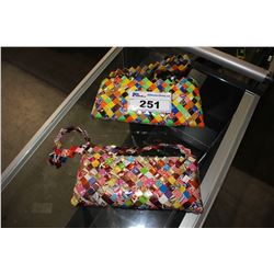 PAIR OF WOVEN WRAPPER PURSES