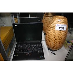 IBM THINKPAD LAPTOP AND TABLE LAMP