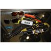 Image 1 : PAIR OF SPYDERCO ENDURA KNIVES, HEADLAMP, 2 PAIRS OF SUNGLASSES, AND MORE