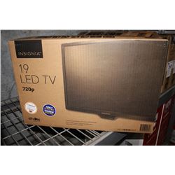 19" INSIGNIA LED 720P 60HZ TV (MODEL# NS-19D310NA19)