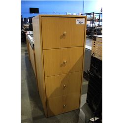 OAK 4-DRAWER FILE CABINET