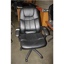 BLACK ADJUSTABLE ROLLING OFFICE CHAIR