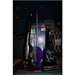 2 BISSELL POWERGLIDE 2-IN-1 VACUUMS, ELECTROLUX VACUUM, AND SWIFFER MOP