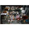 Image 1 : COLLECTION OF AGATE, CRYSTALS, ROCKS, SPOONS, AND MORE