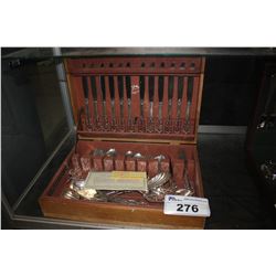 BOX OF FLATWARE INCLUDING SILVERWARE