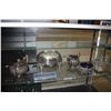 Image 1 : LOT INCLUDING STERLING SILVER KETTLE, SALT & PEPPER SHAKERS, VINTAGE SERVING DISH, 2 VINTAGE