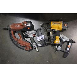 LOT OF NAILERS INCLUDING HILTI GX-120, BOSTITCH, HITACHI AND PORTER CABLE