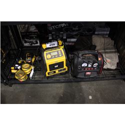 LOT INCLUDING CAT JOBSITE RADIO, CAT RATCHET STRAPS, JUMP STARTER/TIRE INFLATOR AND MORE