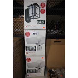 2 MAXIMUS CAMERA FLOOD LIGHTS AND 1 MAXIMUS SMART SECURITY LIGHT