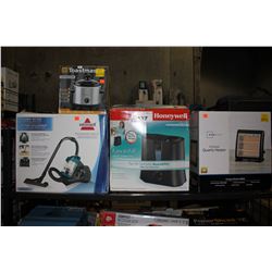 LOT INCLUDING BISSELL POWERFORCE BAGLESS CANISTER VACUUM, HONEYWELL HUMIDIFIER, MAINSTAYS QUARTZ