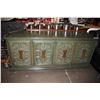 Image 2 : GREEN WOOD 6-DRAWER CARVED SIDEBOARD