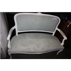 WHITE PADDED BENCH