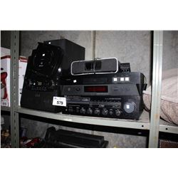 LOT INCLUDING YAMAHA STEREO RECEIVER, TEAC CD PLAYER, IHOME AND SINGING MACHINE KARAOKE