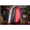 Image 2 : RACK OF ASSORTED CLOTHING (RACK NOT INCLUDED)