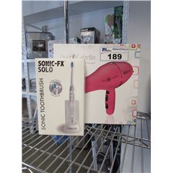 PRO CABELLO HAIR DRYER & SONIC-FX SOLO SONIC TOOTHBRUSH