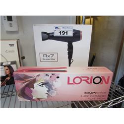 RX7 HAIR DRYER & LORION SALON GRADE 1.25  CERAMIC FLAT IRON