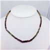 Image 3 : SILVER FANCY COLOR SAPPHIRE (50CT) NECKLACE