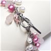 Image 2 : SILVER PINK PEARL CHARITY BRACELET