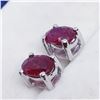 Image 2 : SILVER RUBY STUD EARRINGS