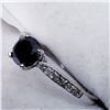 Image 2 : 14K BLACK DIAMOND (0.75CT) 12 DIAMOND (0.17CT) RING