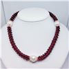 Image 2 : SILVER GARNET PEARL NECKLACE