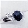 Image 2 : SILVER MEN'S SAPPHIRE CZ RING