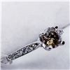 Image 2 : 14K FANCY BROWN DIAMOND (0.50CT) 12 DIAMOND (0.17CT) RING