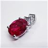 Image 2 : SILVER CREATED CORUNDUM CZ PENDANT