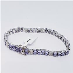 SILVER TANZANITE (11.2CT) BRACELET