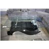 Image 2 : GLASS & CHROME COFFEE TABLE AND SIDE TABLE SET