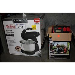 SUNBEAM 12-SPEED STAND MIXER AND EVERSTAND POWER INVERTER