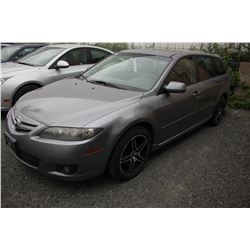 2007 MAZDA 6, GREY, GAS, VIN#1YVHP83D875M06398, 270853 KMS, V6 ENGINE, AUTO,