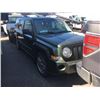Image 2 : 2008 JEEP PATRIOT, 4DR SUV, GREEN, VIN # 1J8FF28W18D702970