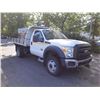 Image 1 : 2011 FORD F550 SUPERDUTY, FLATDECK, WHITE, DIESEL, AUTOMATIC, VIN#1FDUF5HT7BEA53291, 59,046KMS,